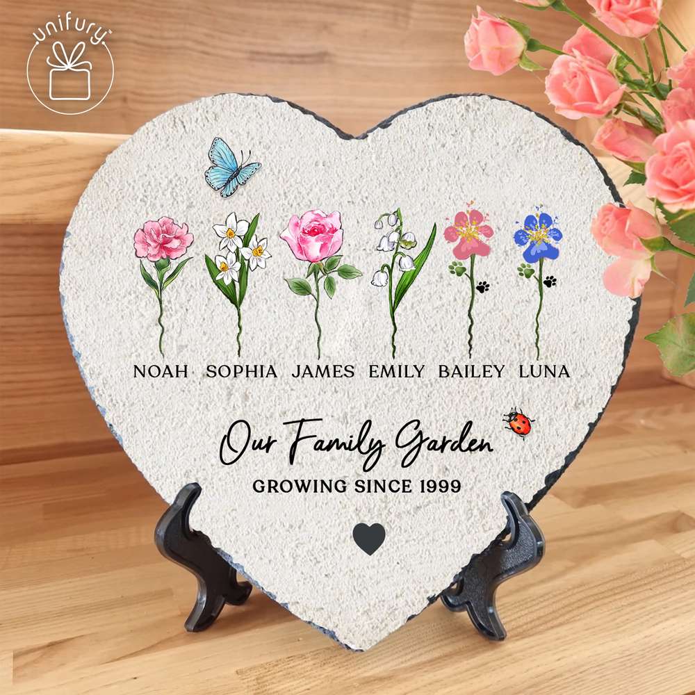 Our Family Garden Custom Shape Garden Stone