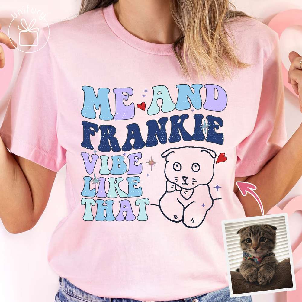 Vibe Like That Ugly Art Line T-shirt For Cat Lovers