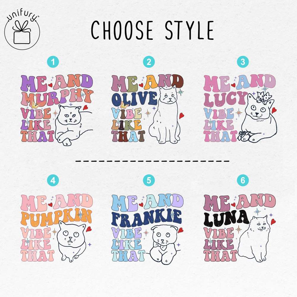 Vibe Like That Ugly Art Line T-shirt For Cat Lovers