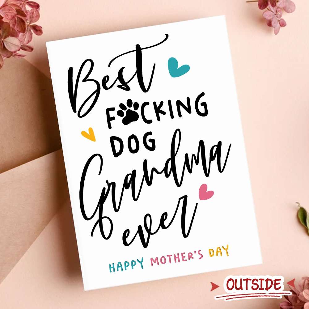 Thank You For Being My Dog Grandma Folded Greeting Card