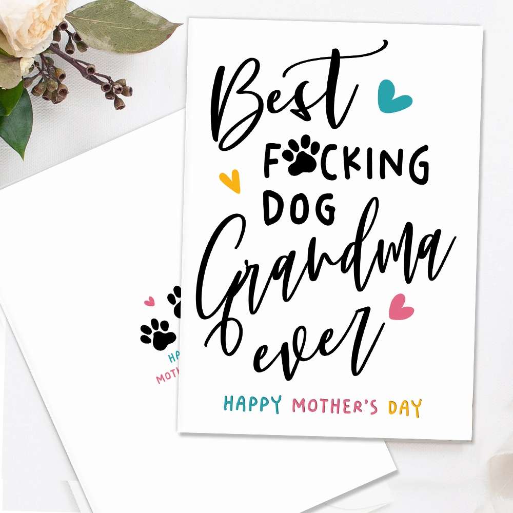 Thank You For Being My Dog Grandma Folded Greeting Card