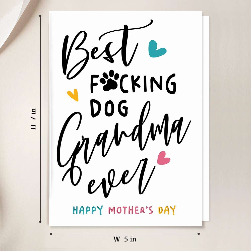 Thank You For Being My Dog Grandma Folded Greeting Card