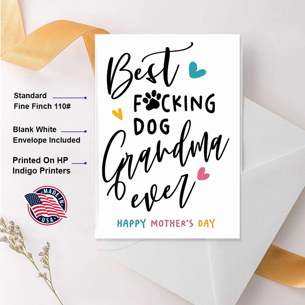Thank You For Being My Dog Grandma Folded Greeting Card