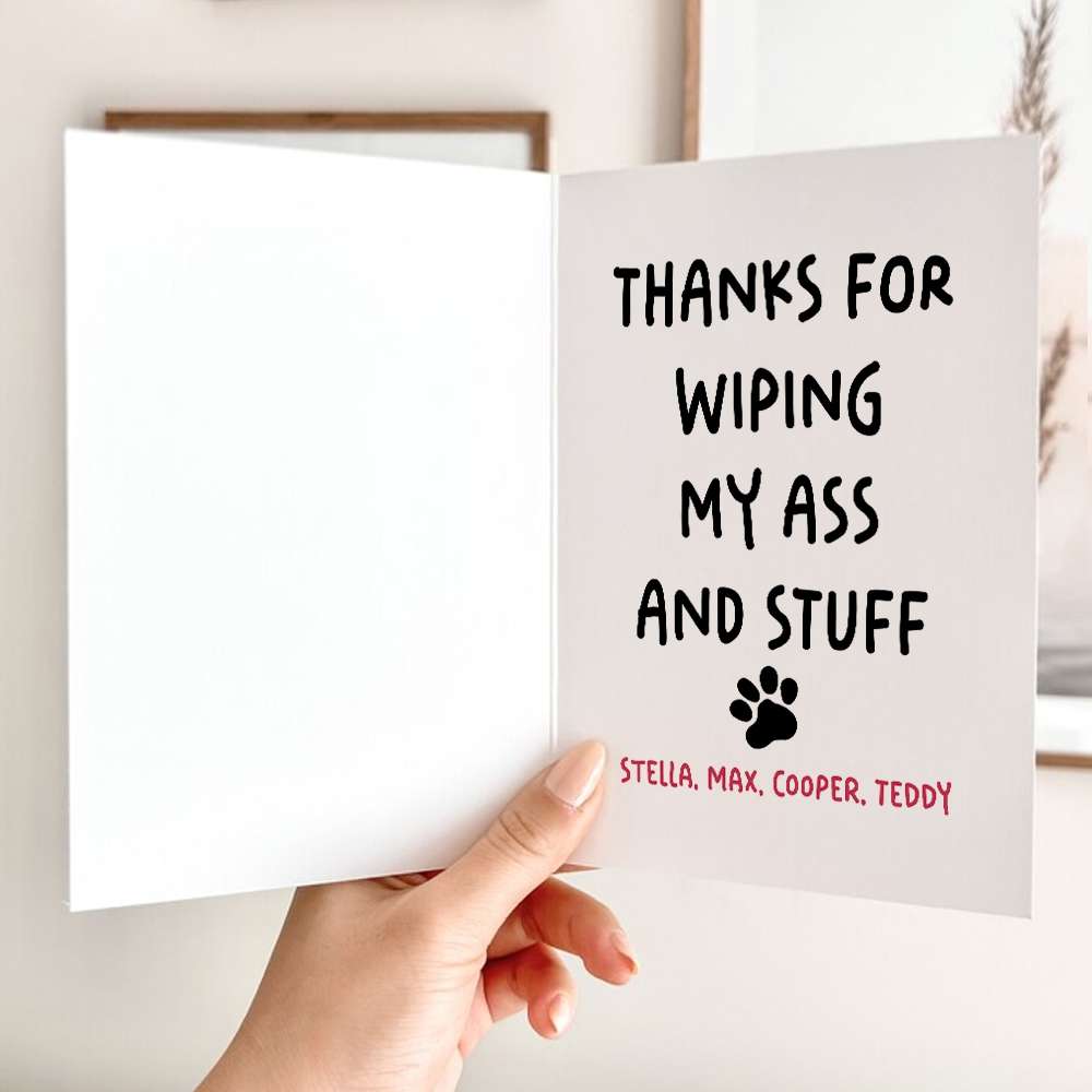 Paw Style Best Dog Mom Ever Folded Greeting Card