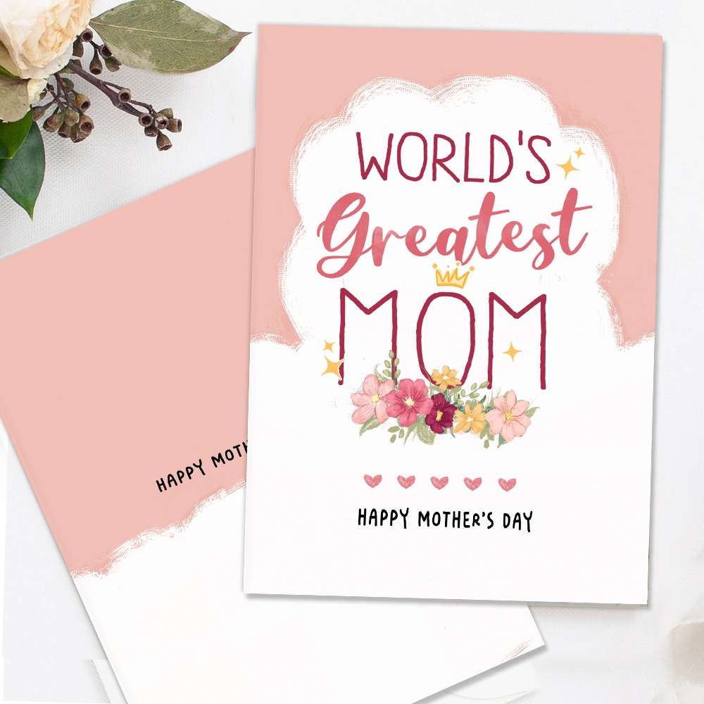 Lucky To Have You As My Mom Folded Greeting Card
