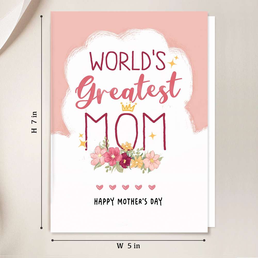 Lucky To Have You As My Mom Folded Greeting Card