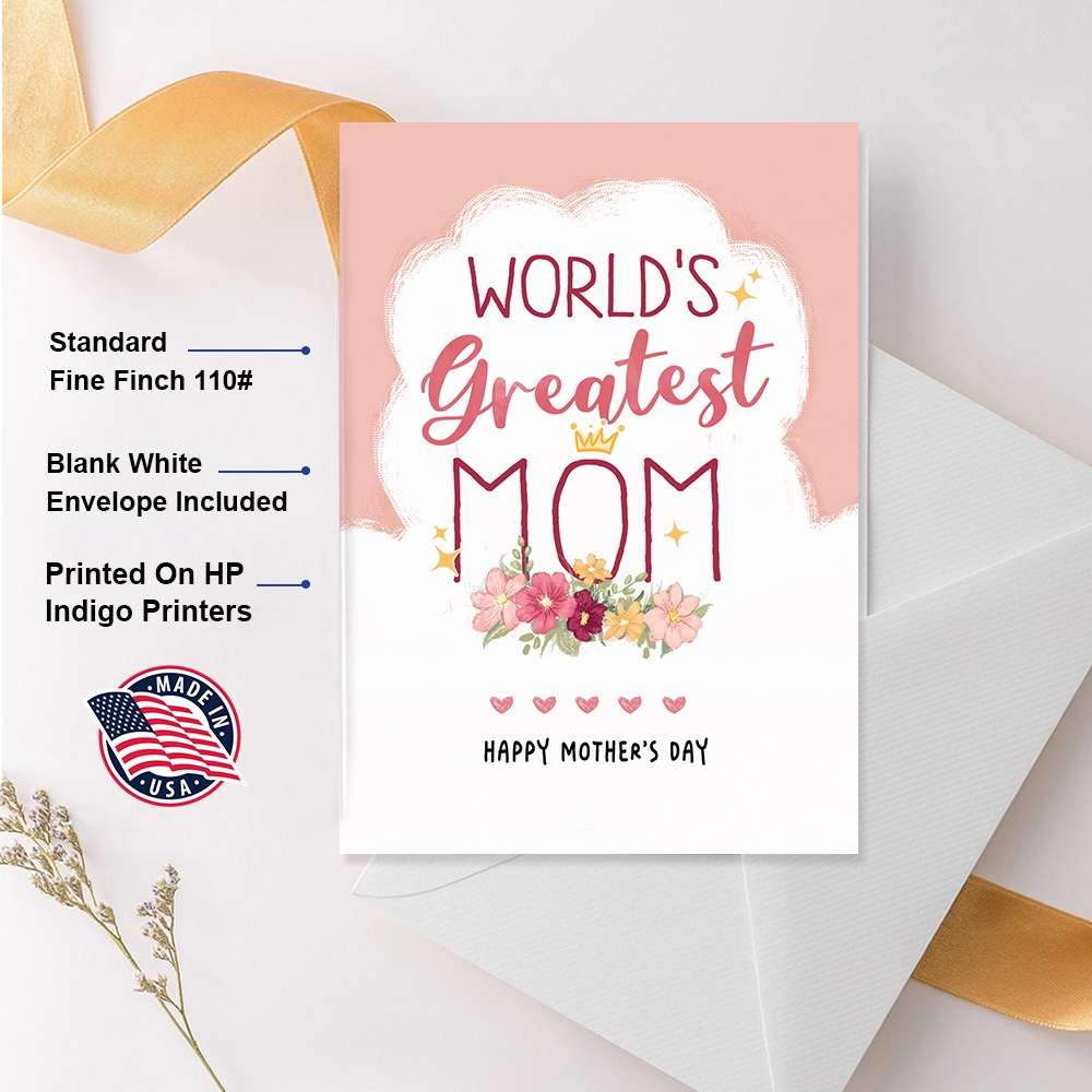 Lucky To Have You As My Mom Folded Greeting Card