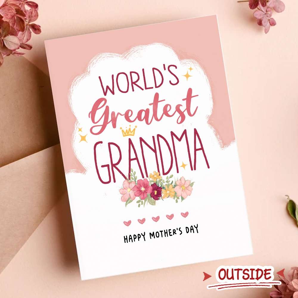 Lucky To Have You As My Grandma Folded Greeting Card