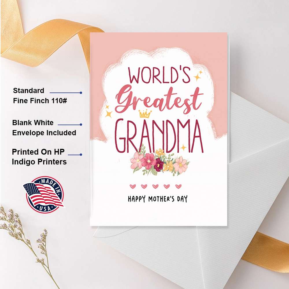 Lucky To Have You As My Grandma Folded Greeting Card