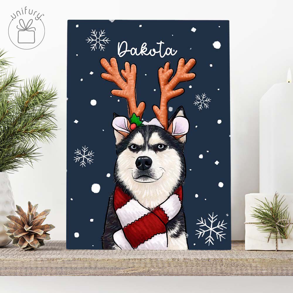 Custom Pet Portrait Canvas Print - Gifts For Dog Mom, Dad, Dog Cat Lovers - 1 Pet