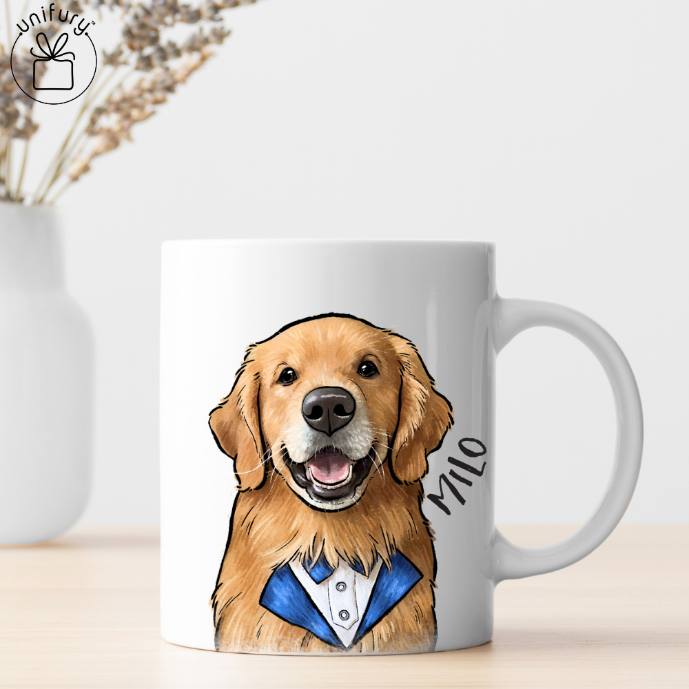 Custom Pet Portrait Photo Edge-to-Edge Mug For Dog Lovers
