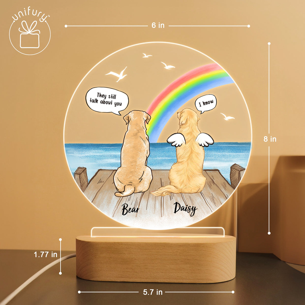 They Still Talk About You Memorial LED Night Light, Gifts For Dog Lovers