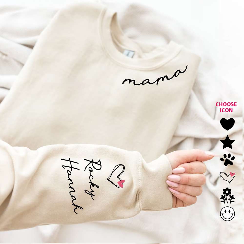 Mom Sleeve Printed Art Standard Sweatshirt