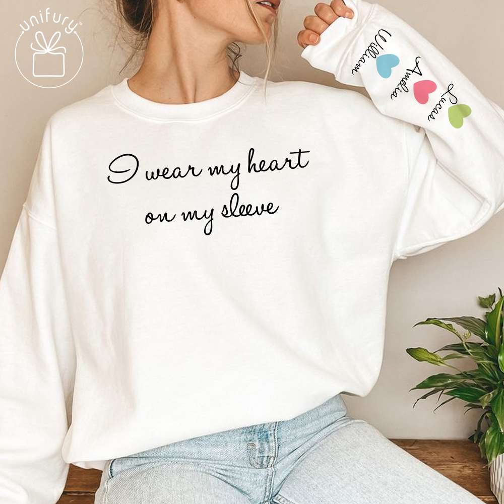 I Wear My Heart On My Sleeve Printed Art Standard Sweatshirt