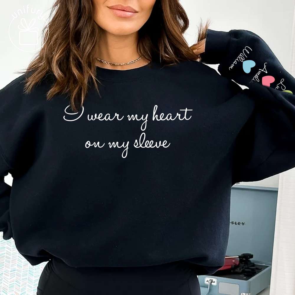I Wear My Heart On My Sleeve Printed Art Standard Sweatshirt