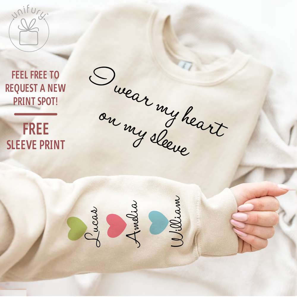 I Wear My Heart On My Sleeve Printed Art Standard Sweatshirt