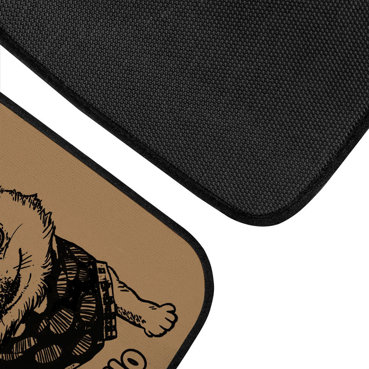 Custom Black & White Dog Photo Anti-slip Car Floor Mat