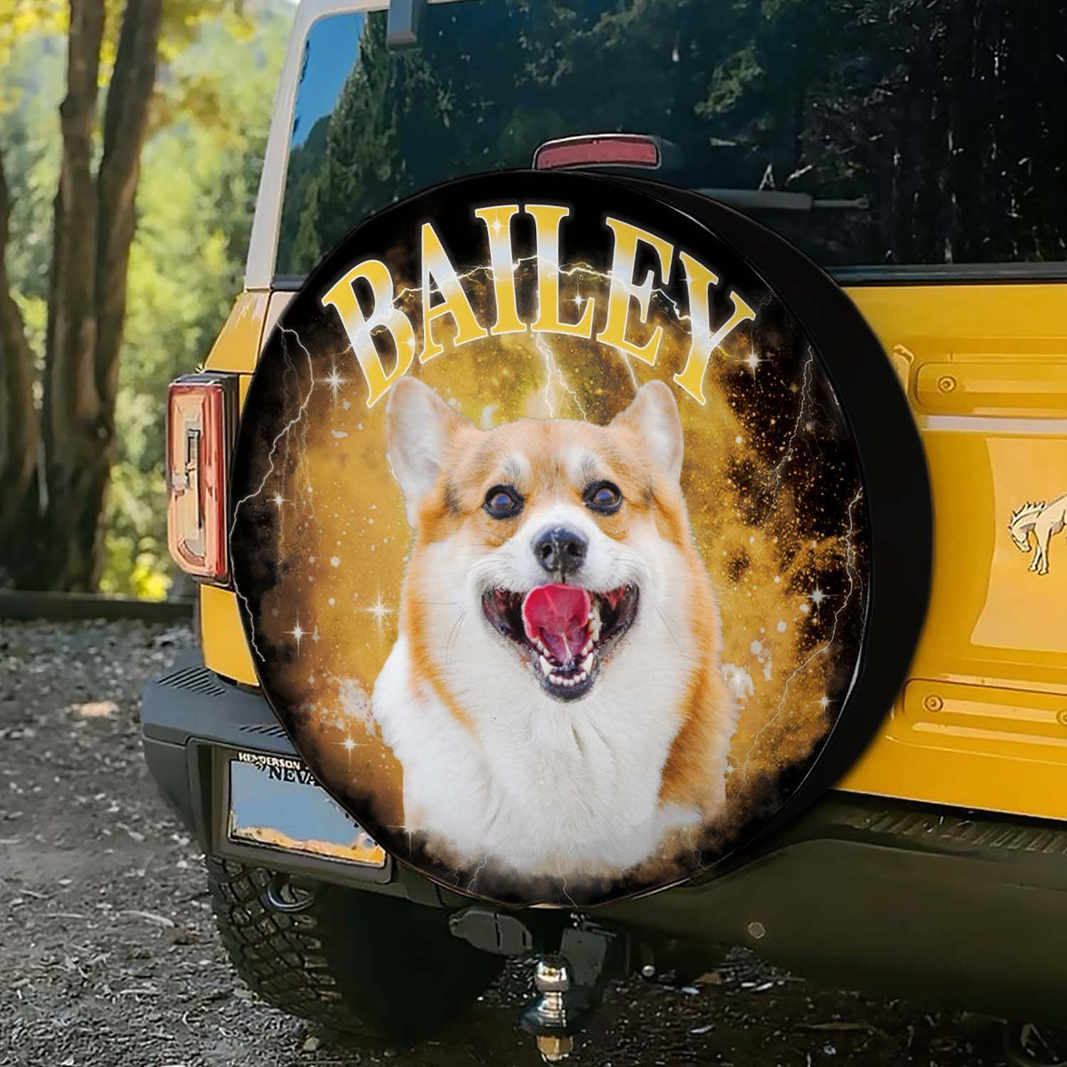 Custom Pet Photo Bootleg 90's Retro Spare Tire Cover