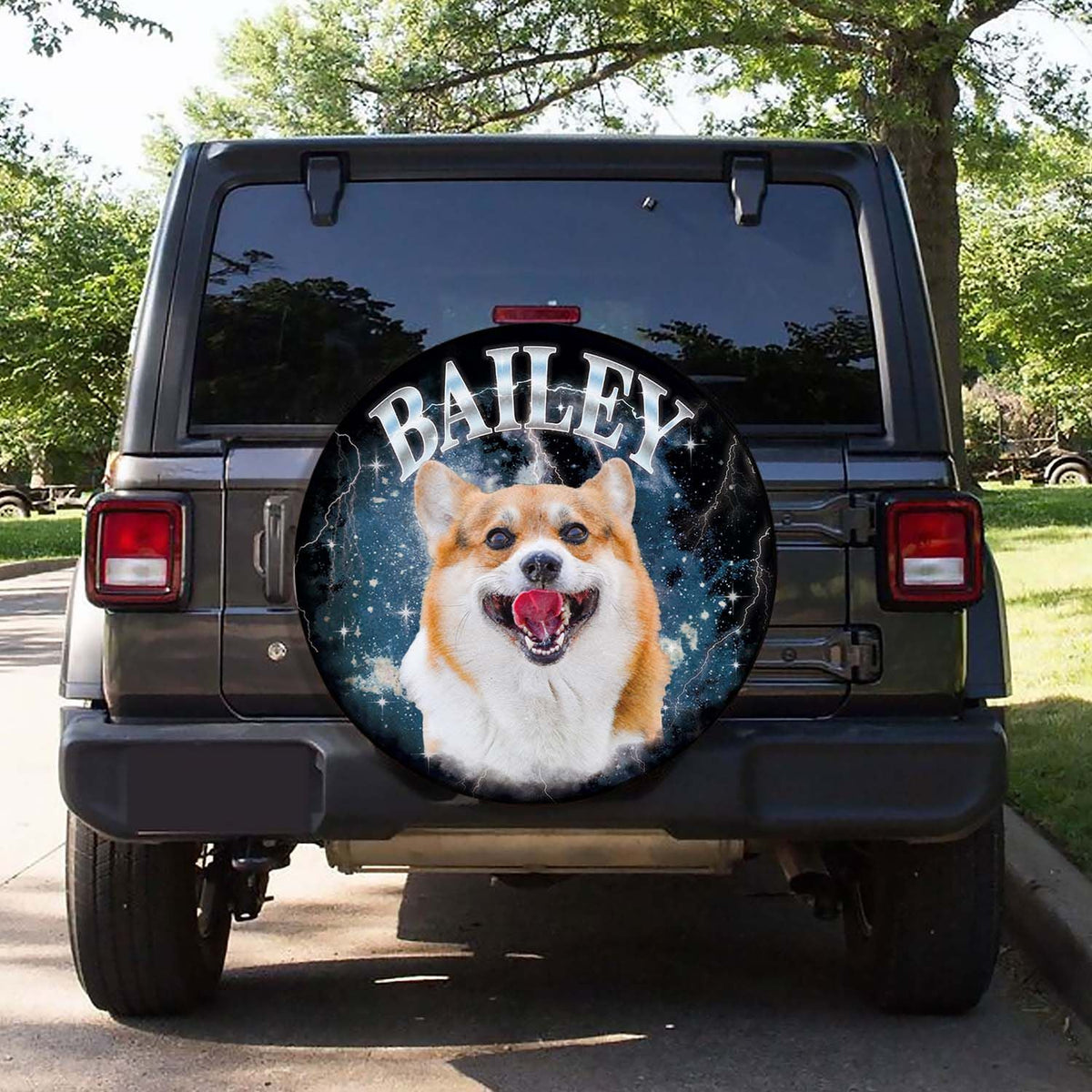 Custom Pet Photo Bootleg 90's Retro Spare Tire Cover