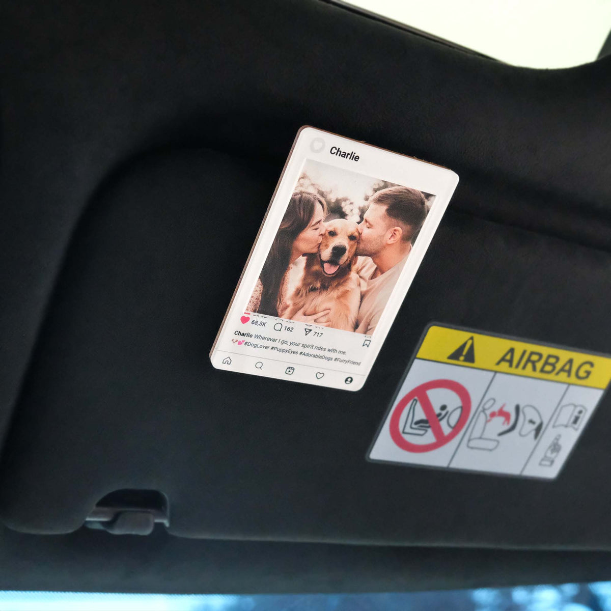 Social Media Custom Photo Car Visor Clip