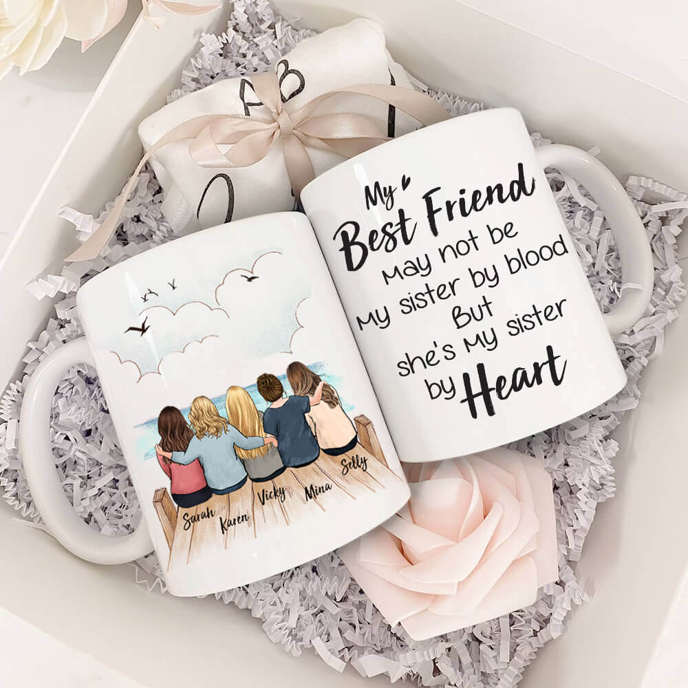 Personalized Best Friend Mug - Best Friend Birthday Gifts - Friend Mug - Personalized Coffee Mug - Wooden Dock