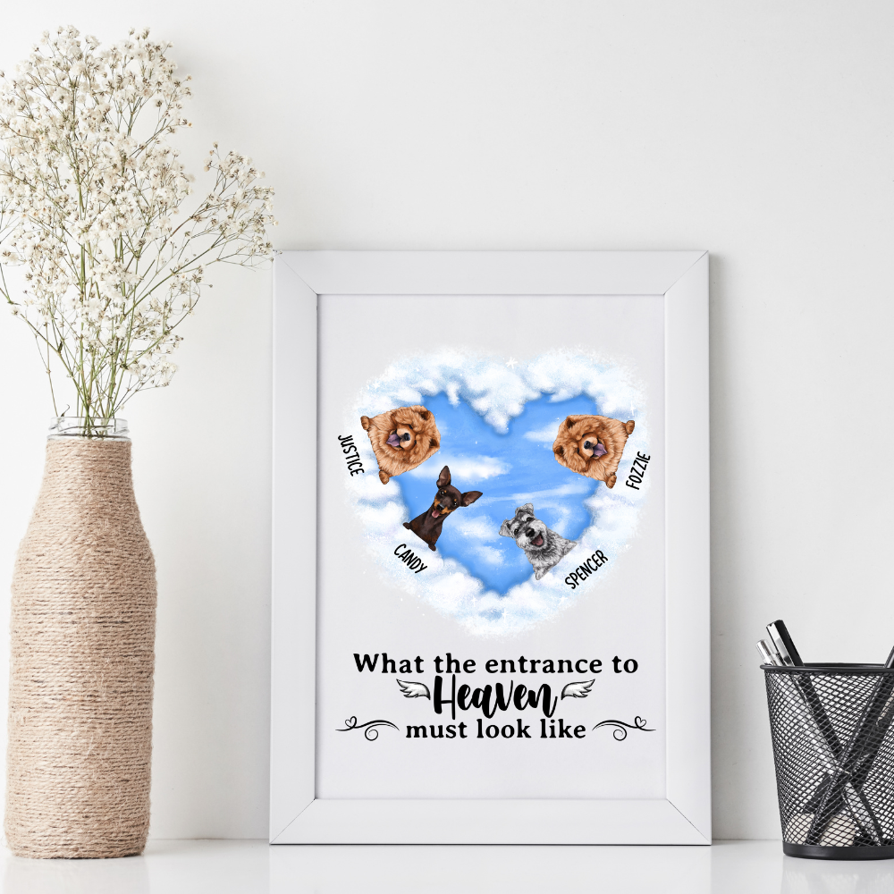 Printable Digital File - Personalized Dog, Cat Memorial Gifts - What The Entrance To Heaven Must Look Like - Digital PNG Download