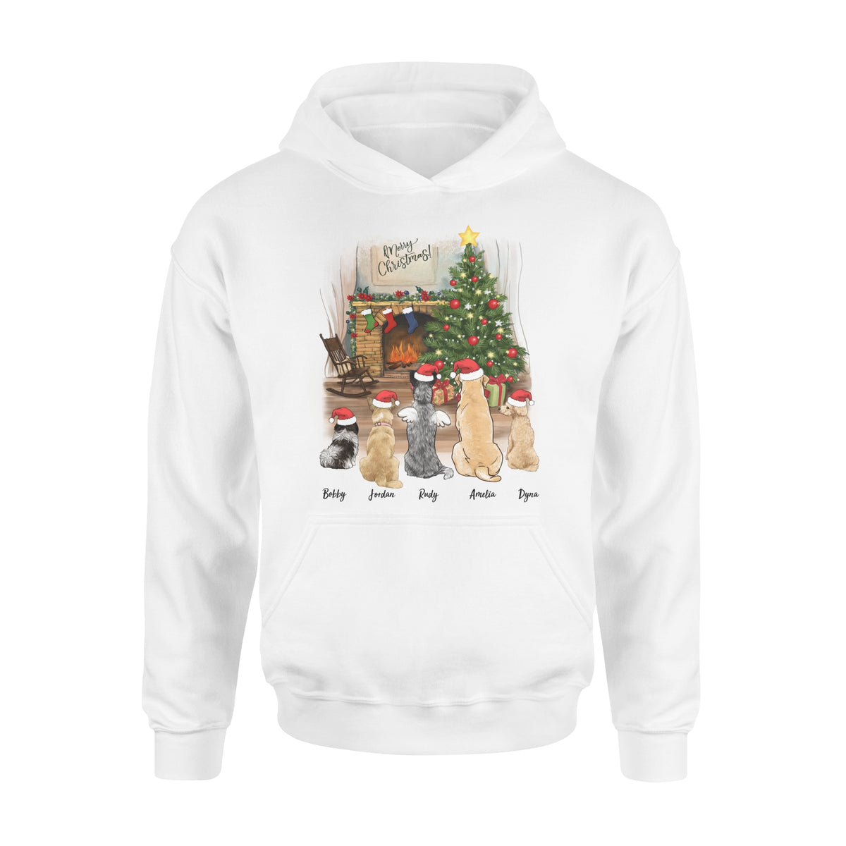 custom dog Christmas hoodie Personalized hoodie