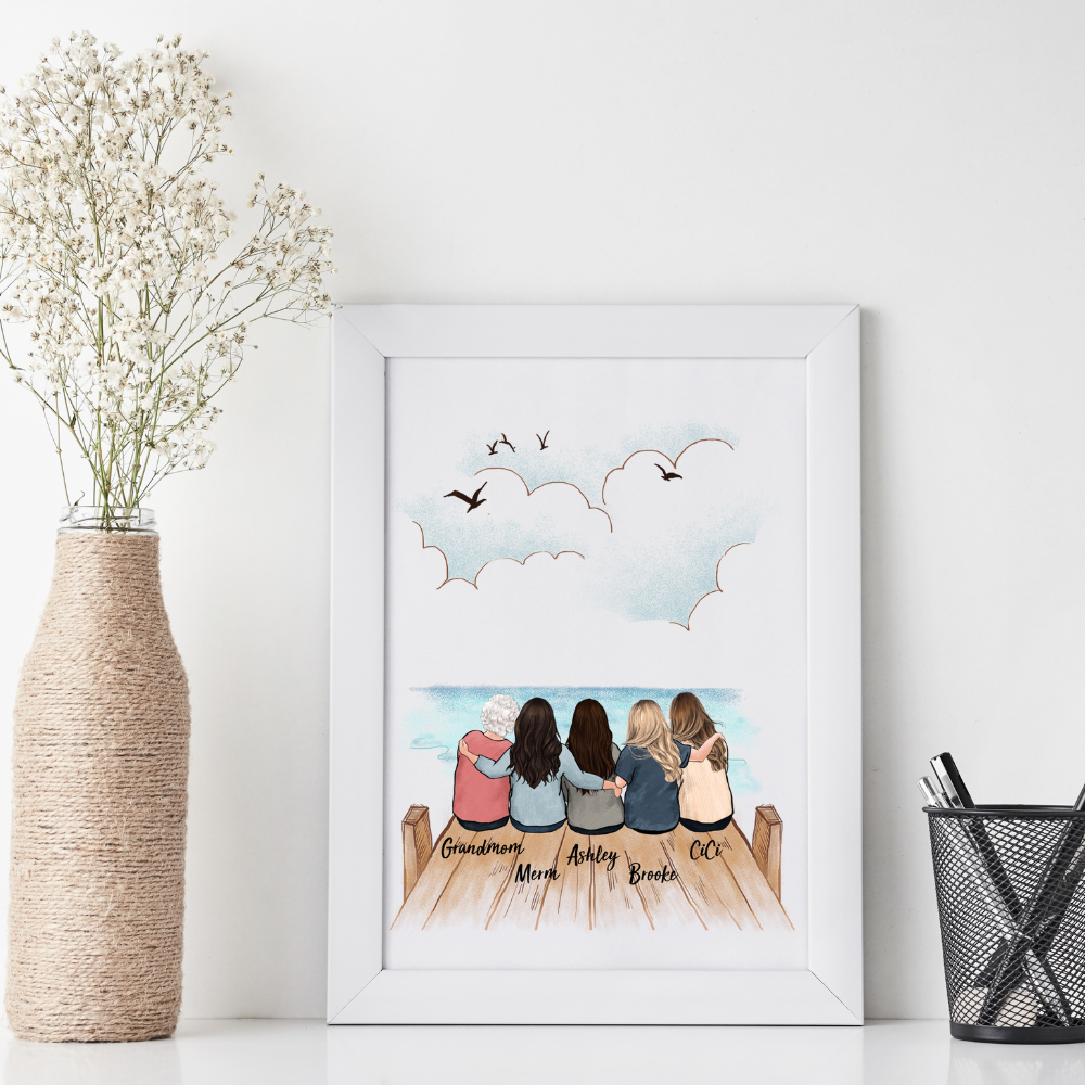 Printable Digital File - Personalized best friend birthday gifts - Wooden Dock - Digital PNG Download