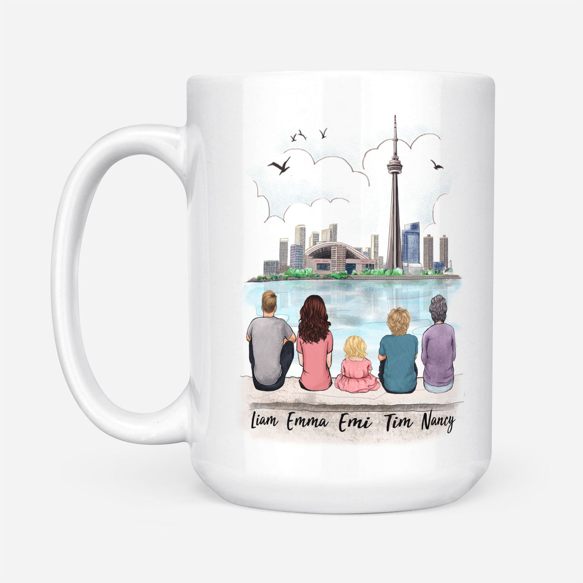 Personalized Whole Family Coffee Mug - CN Tower