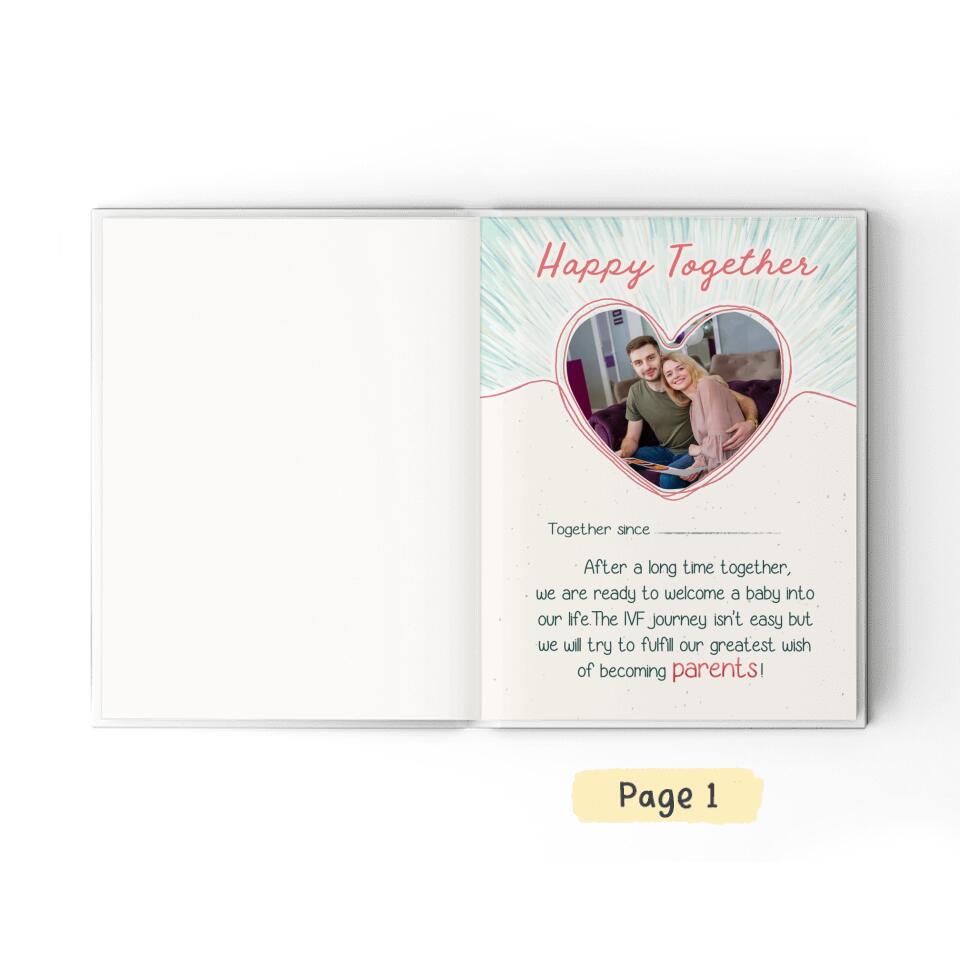 The IVF Journal Hardcover Book With Fill-In-The-Blank And Paste Photo - Personalized IVF Gifts For Women
