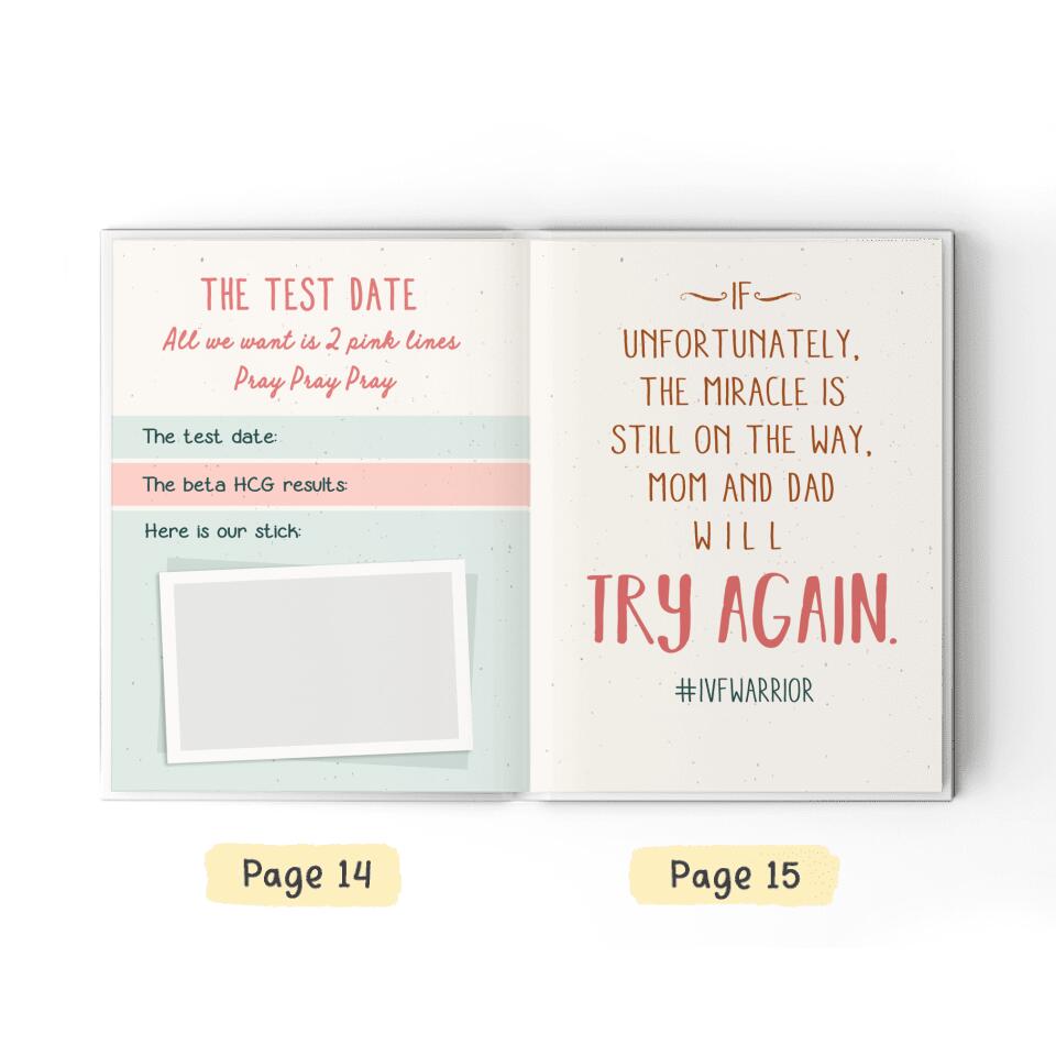 The IVF Journal Hardcover Book With Fill-In-The-Blank And Paste Photo - Personalized IVF Gifts For Women