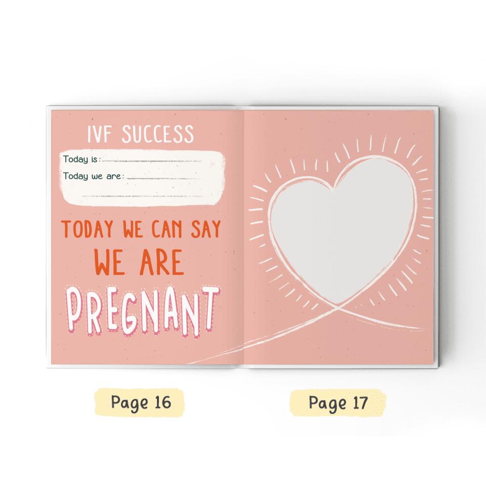 The IVF Journal Hardcover Book With Fill-In-The-Blank And Paste Photo - Personalized IVF Gifts For Women