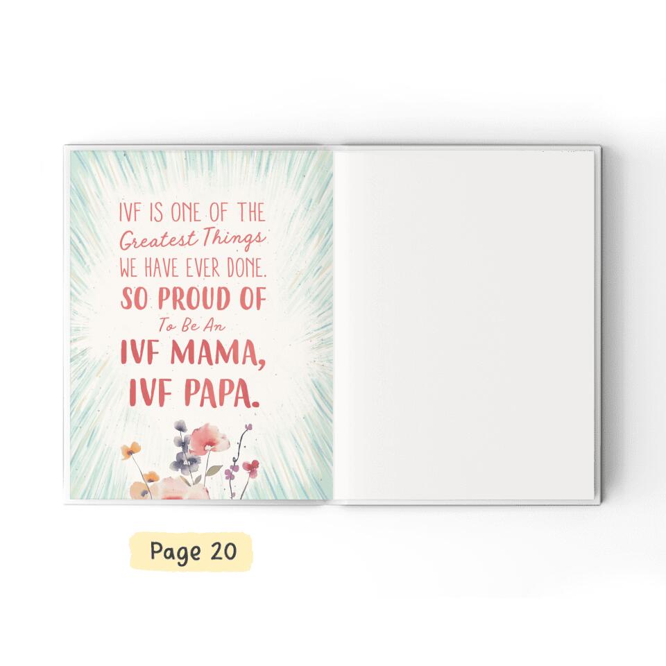 The IVF Journal Hardcover Book With Fill-In-The-Blank And Paste Photo - Personalized IVF Gifts For Women