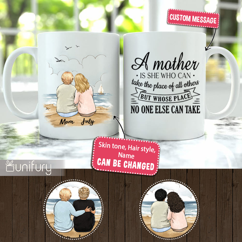 Personalized Mother's day coffee mug gifts for mom - Beach