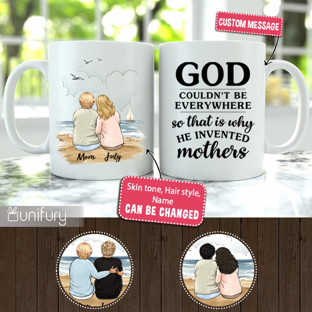Personalized Mother's day coffee mug gifts for mom - Beach