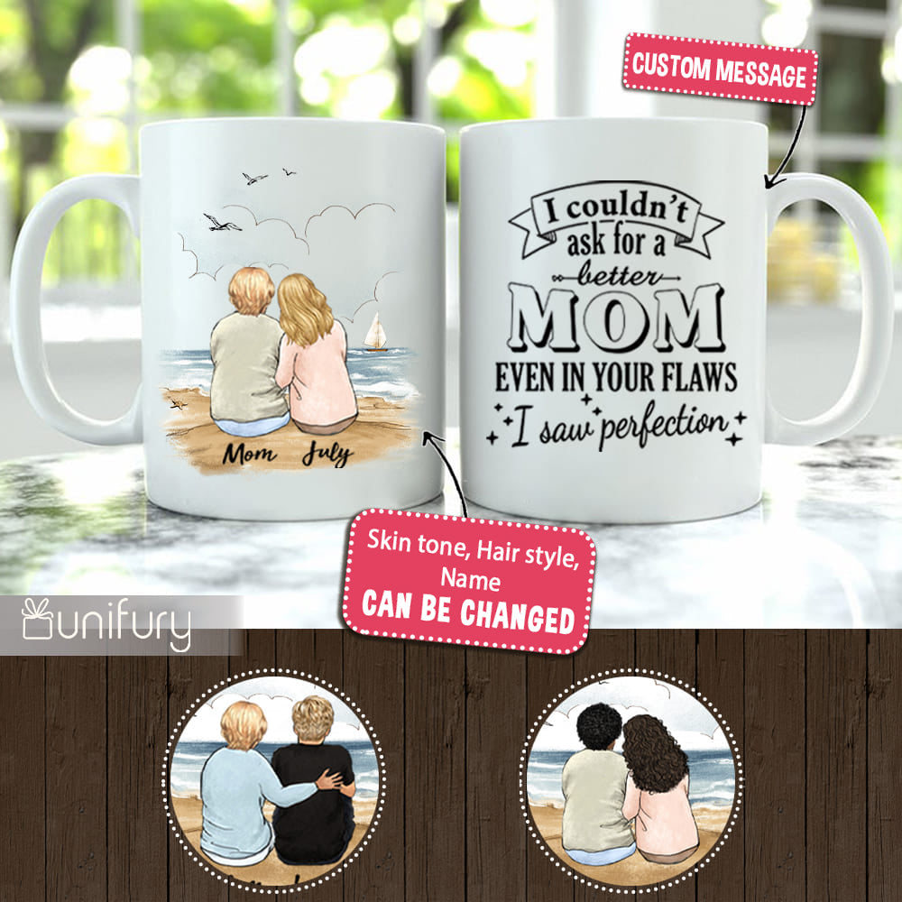 Personalized Mother's day coffee mug gifts for mom - Beach