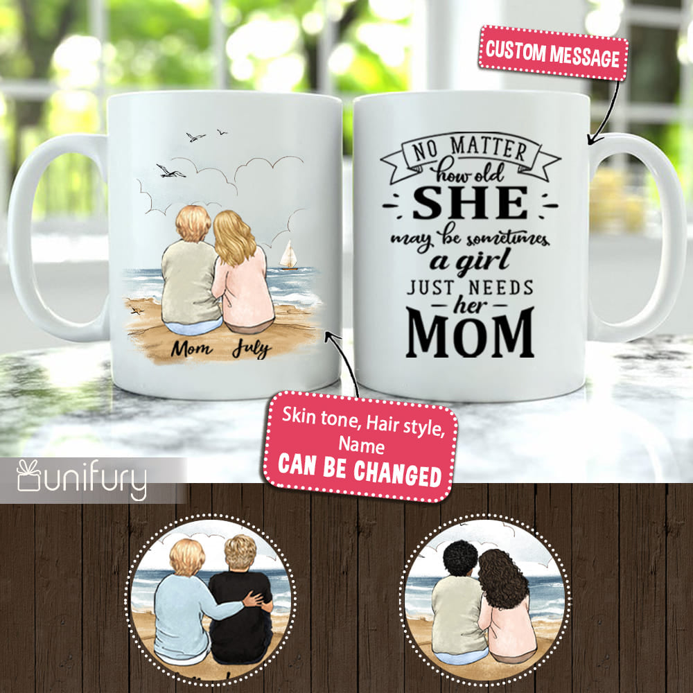 Personalized Mother's day coffee mug gifts for mom - Beach