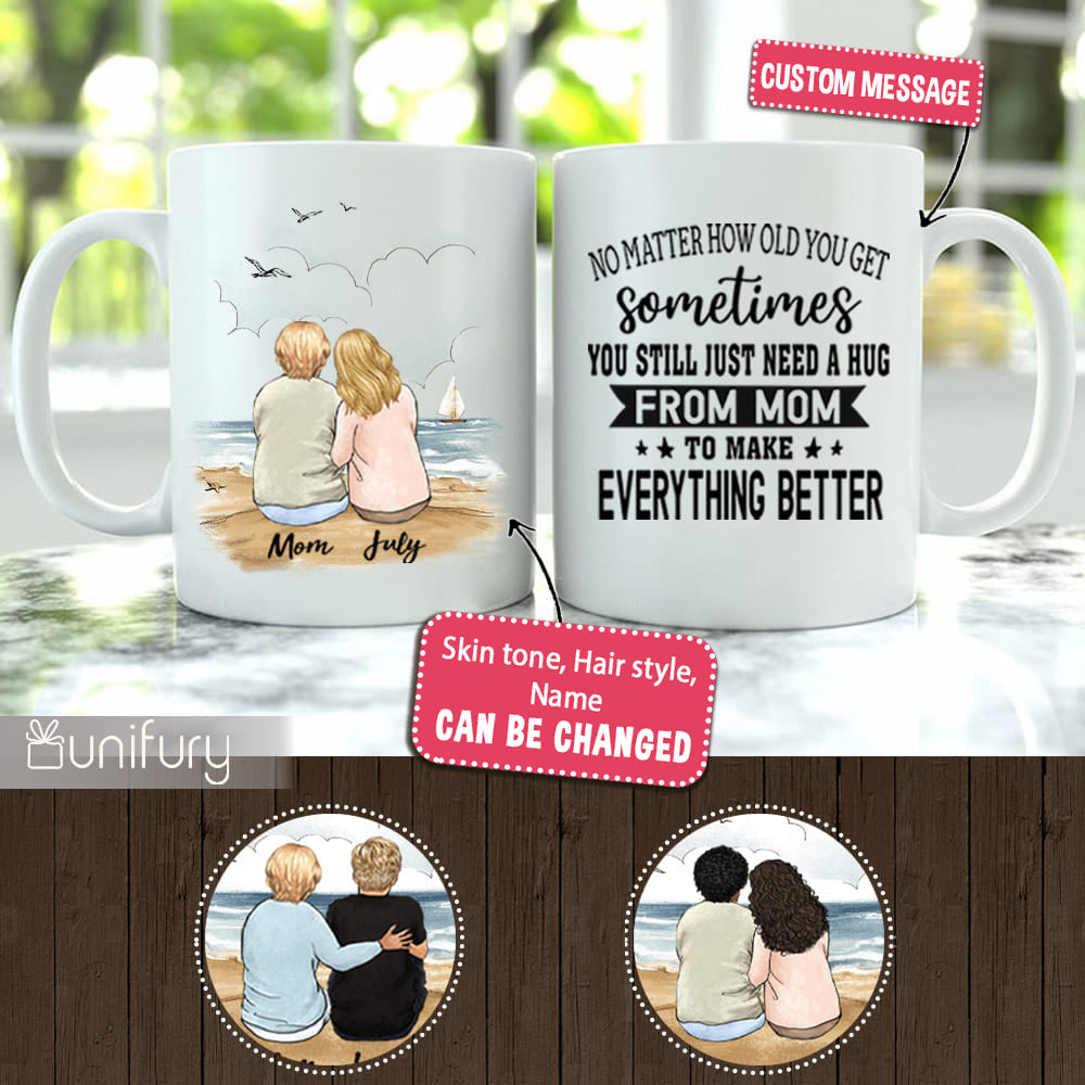 Personalized Mother's day coffee mug gifts for mom - Beach