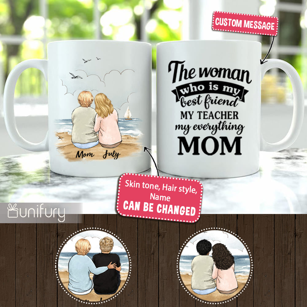 Personalized Mother's day coffee mug gifts for mom - Beach