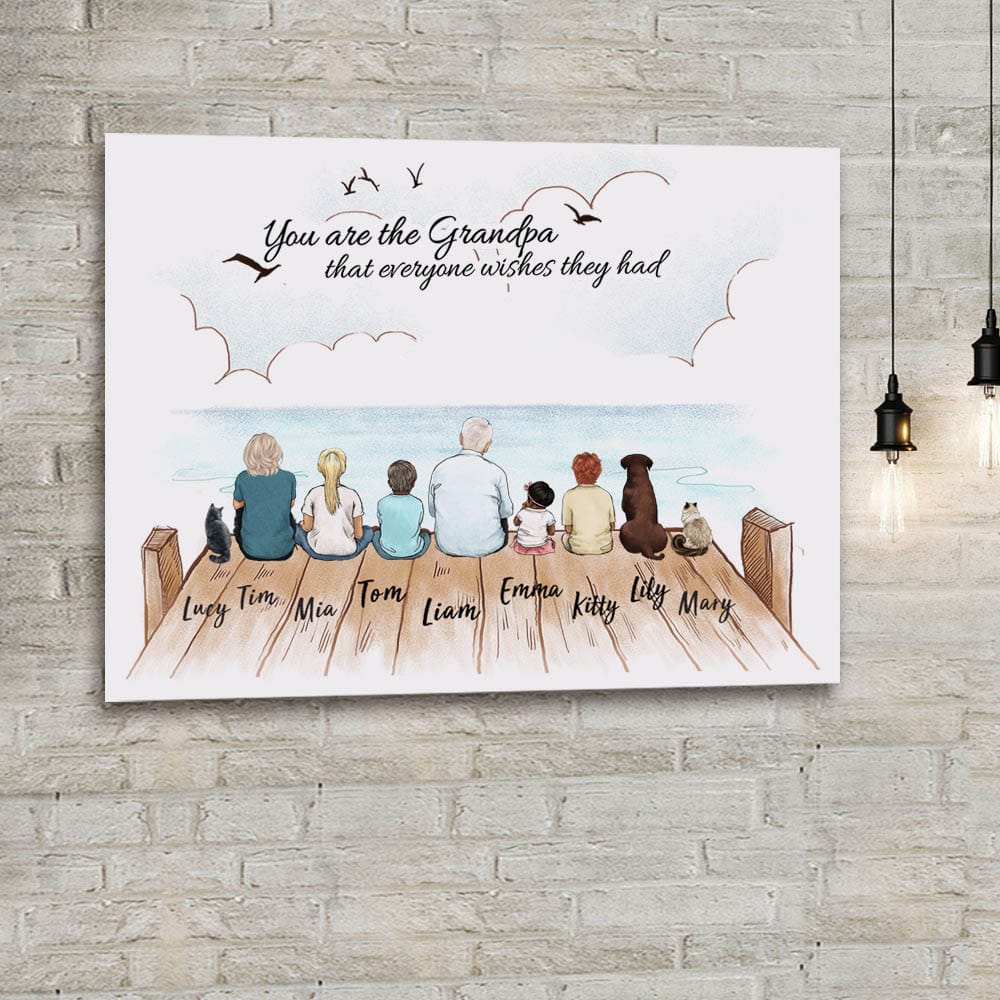 custom canvas print gift for grandpa - You are the grandpa everyone wishes they had