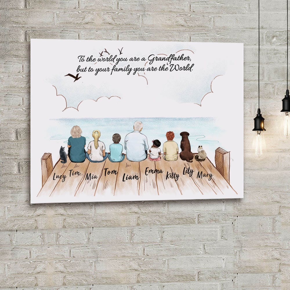 custom canvas print gift for grandpa
