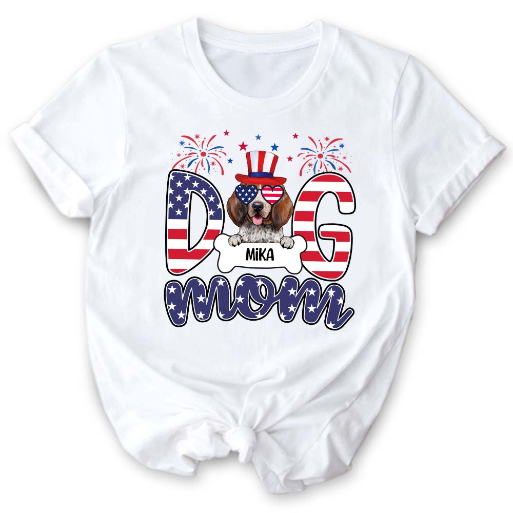 Personalized T-shirt for dog lovers - 4th of July - Dog Mom