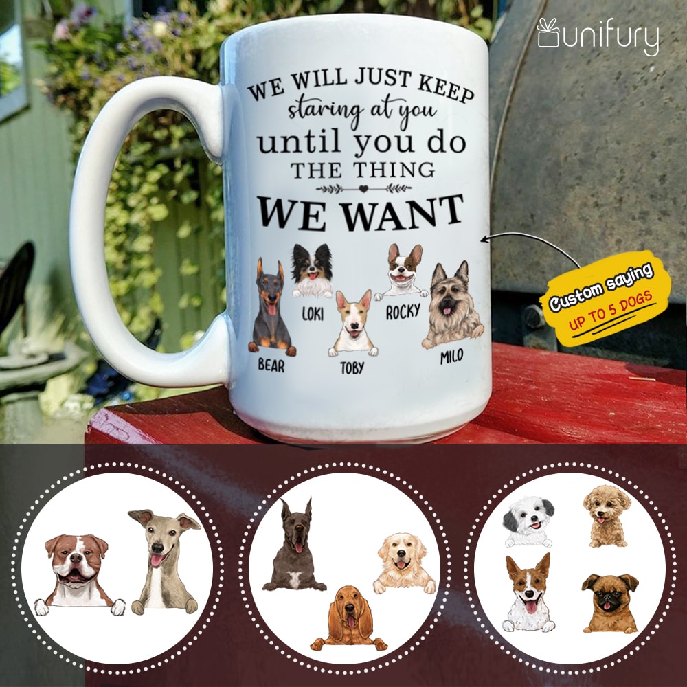 we'll just keep starving at you until you do the thing we want - 15oz mug