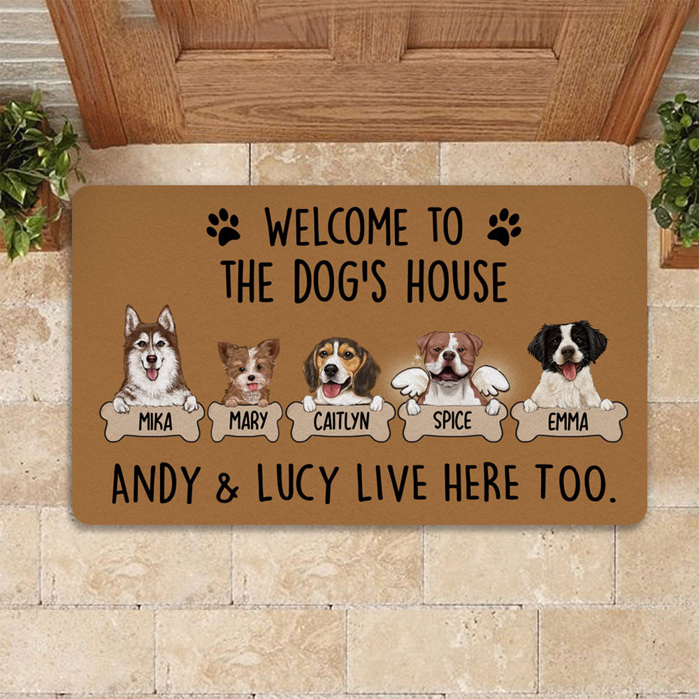 Personalized doormat gifts for dog lovers - Welcome to the dog's house