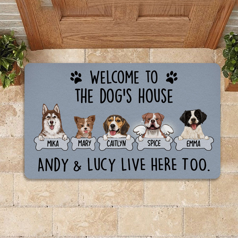 Personalized doormat gifts for dog lovers - Welcome to the dog's house