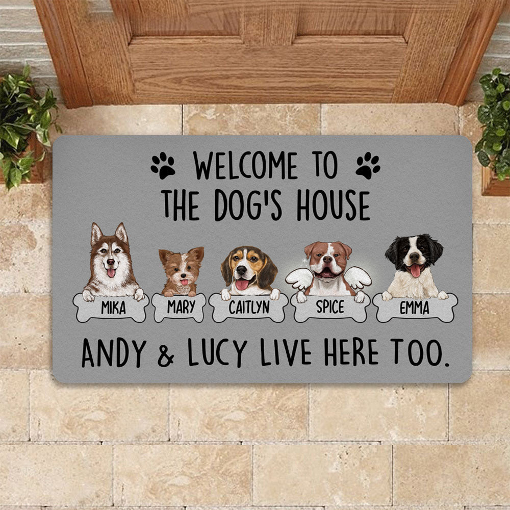 Personalized doormat gifts for dog lovers - Welcome to the dog's house