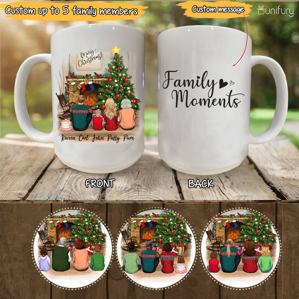 Personalized Whole Family Christmas Mug  - Custom Message