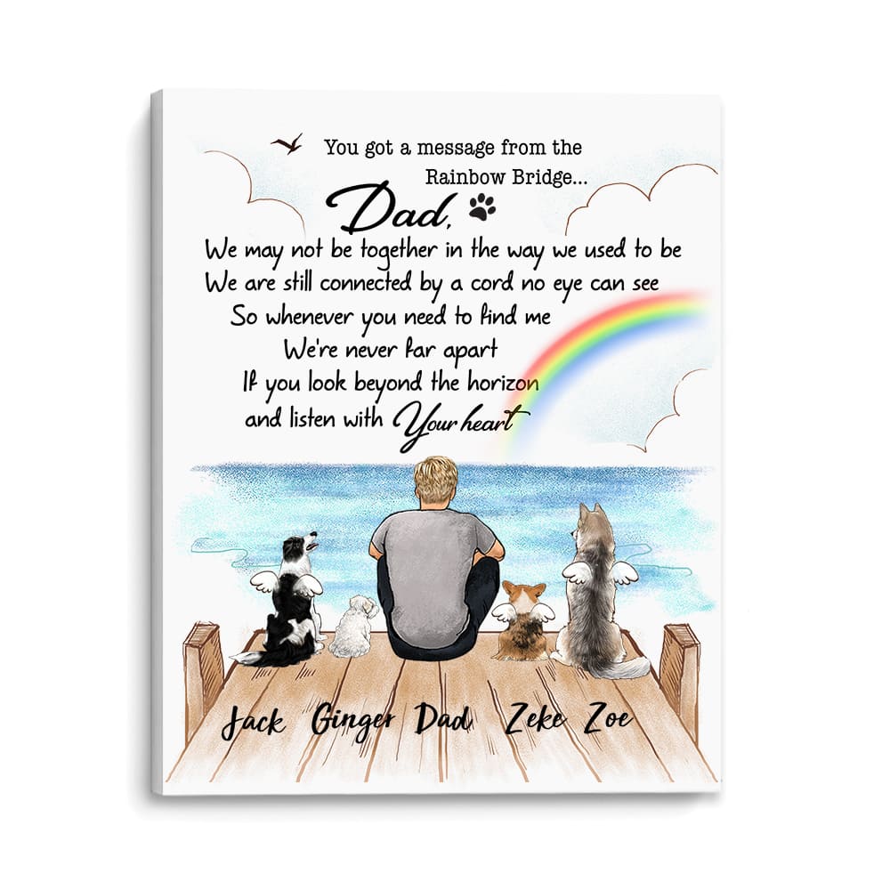 Personalized dog memorial gifts canvas print - We may not be together