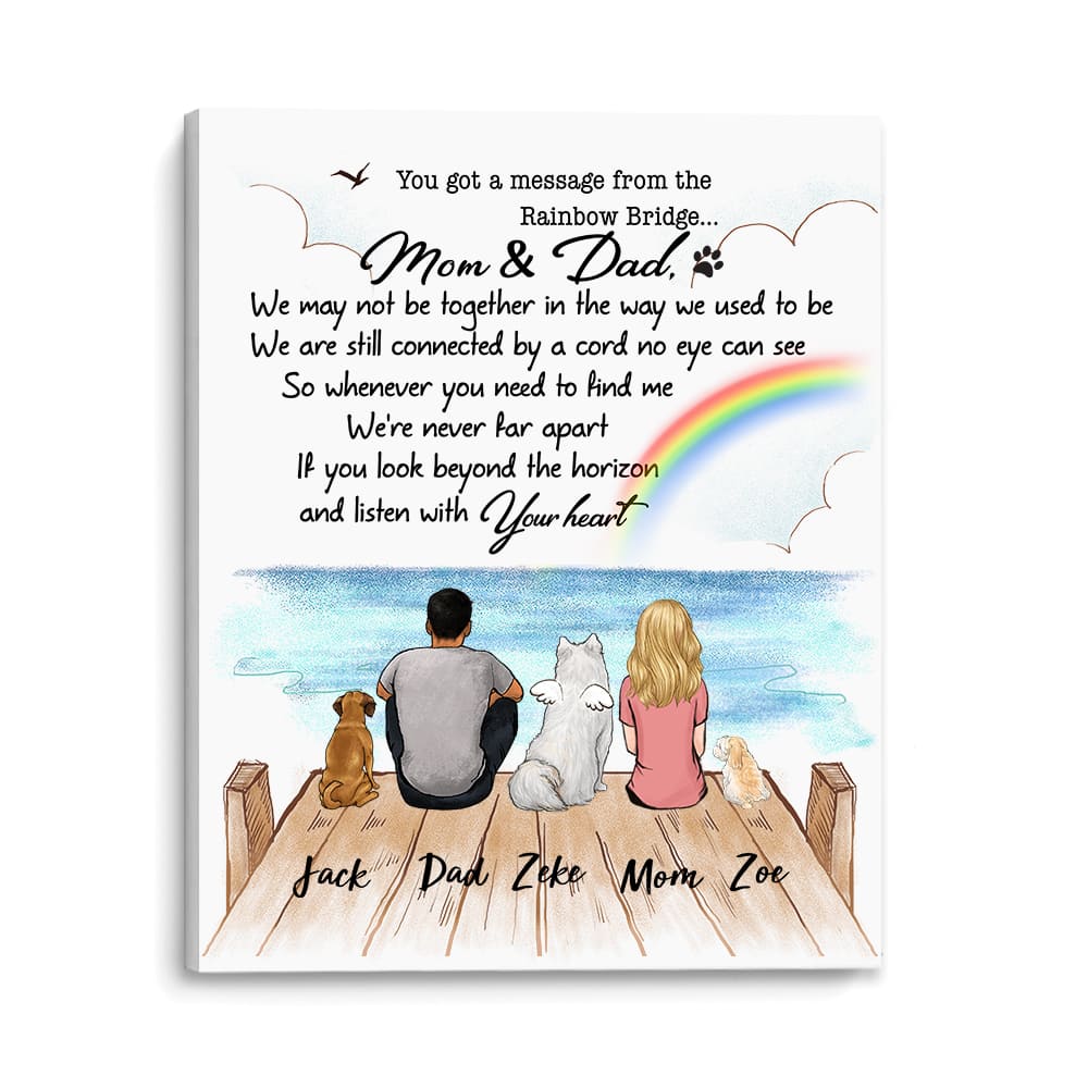Personalized dog memorial gifts canvas print - We may not be together
