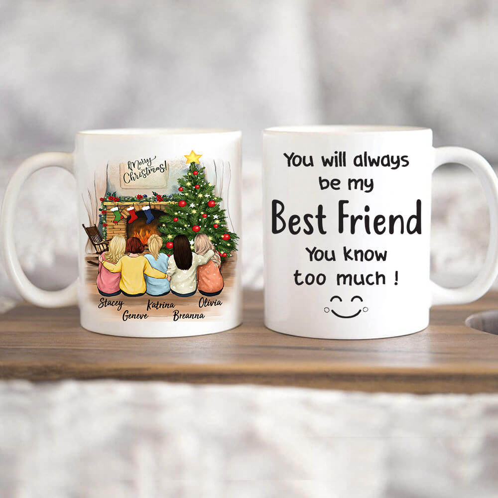 Personalized best friend Christmas Mug - 11oz
